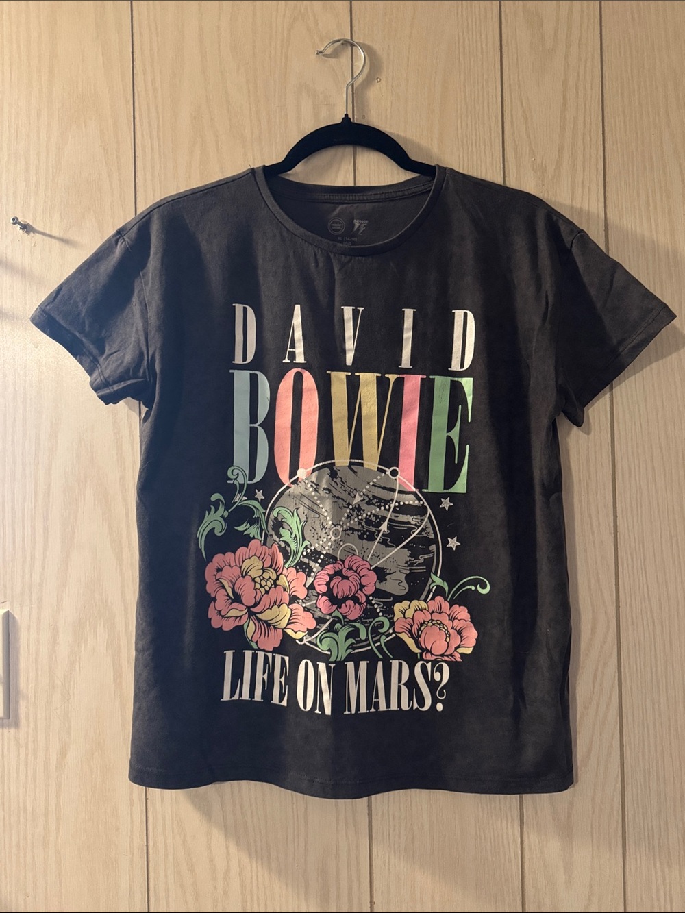Girls wonder nation Black Bowie Graphic Tee